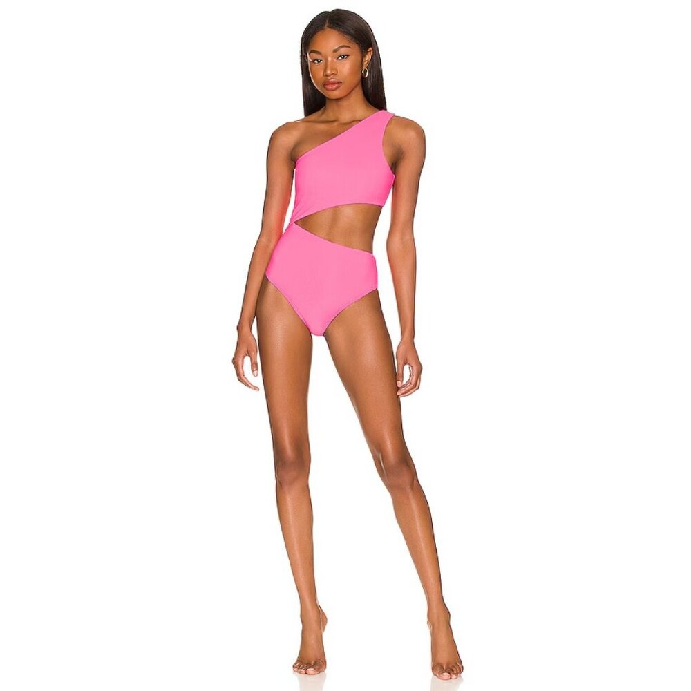 BEACH RIOT Celine One Piece Neon Pink